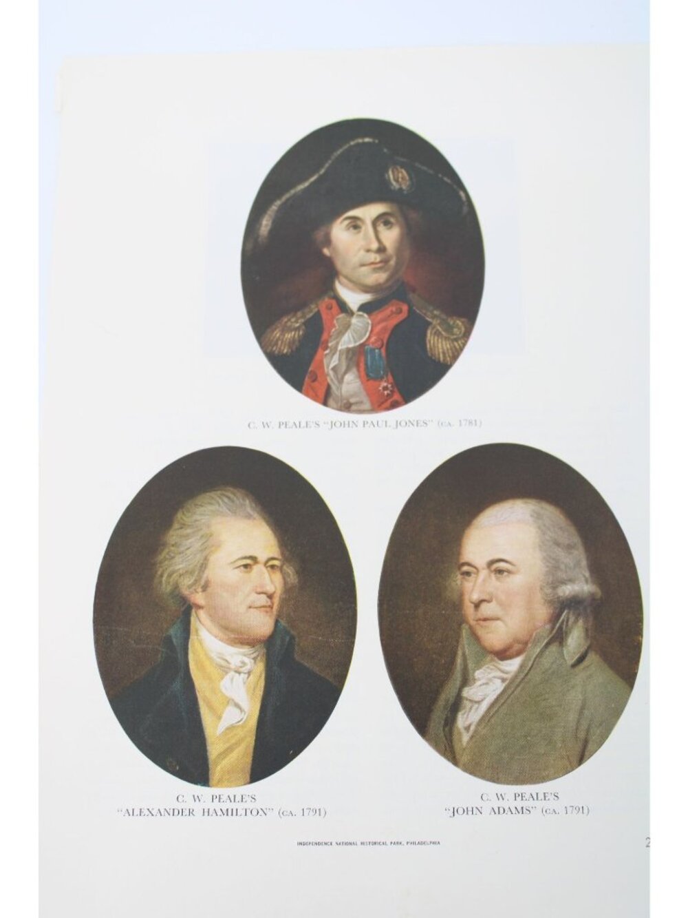 Charles Willson Peale John Adams Alexander Hamilton Jones Print Vintage 94698
